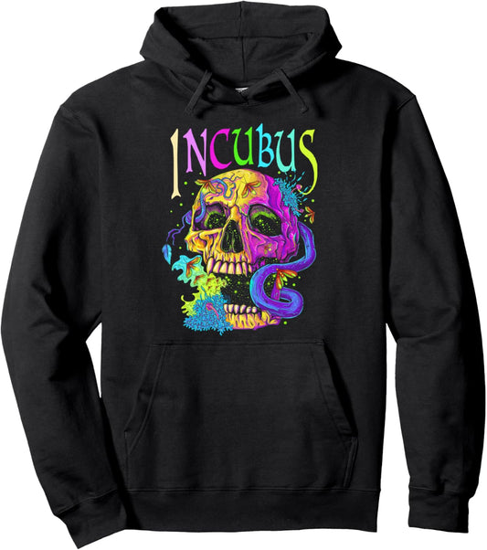 A Crow Left Skull Morning And Flower Incubus View Pullover Hoodie
