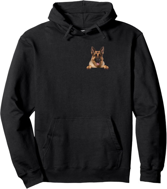 German Shepherd In A Pocket - Canine Pet Lover Dog Owner Pullover Hoodie