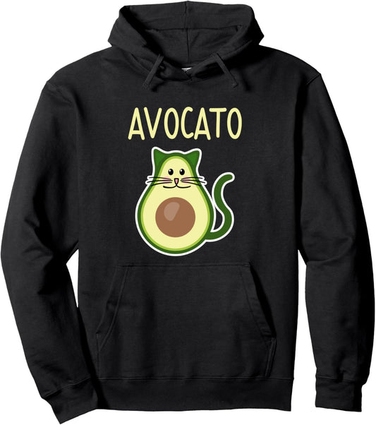 Avocato Cats Avocado Fruit Cat Lover Animal And Pet Owner Pullover Hoodie