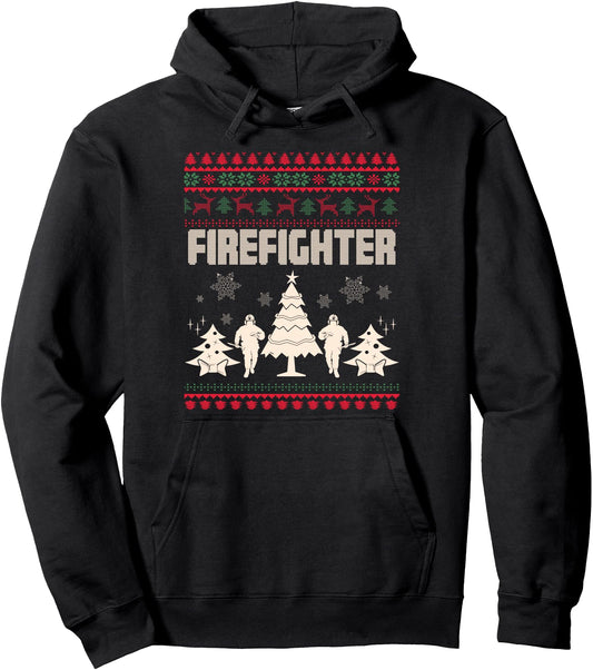 "FIREFIGHTER" Ugly Christmas Sweater Funny Pullover Hoodie