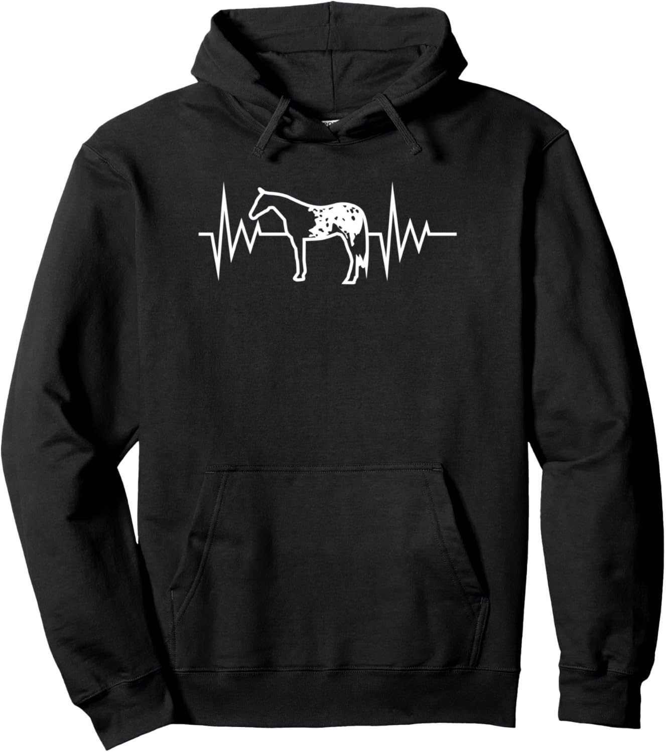 Appaloosa Heartbeat Horse Rider Pullover Hoodie