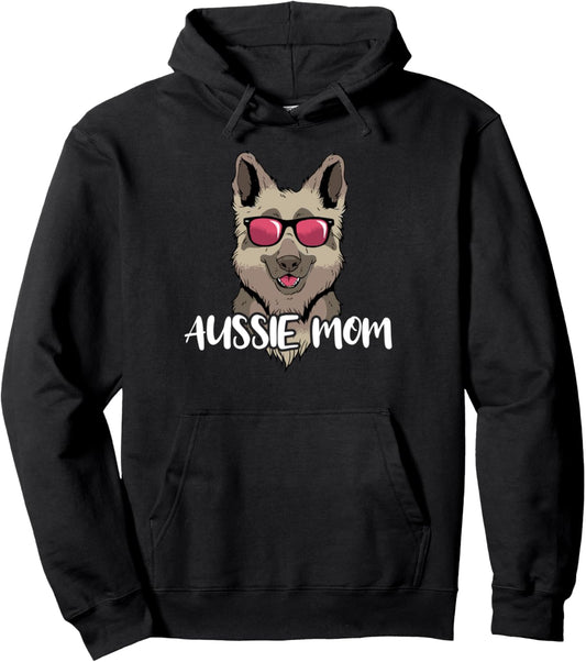 Aussie Mom Australian Shepherd Dog Mom Fur Mama Dog Parents Pullover Hoodie
