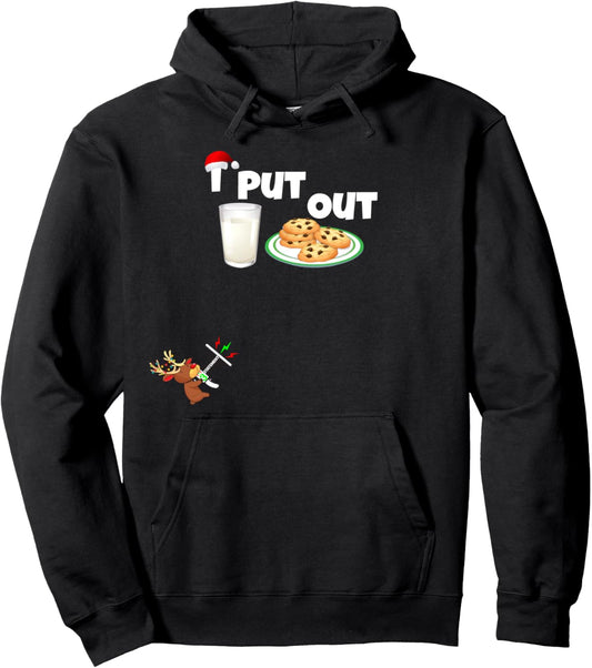 3TATEMENT: I Put Out! Festive, Cute, Christmas Xmas Pullover Hoodie