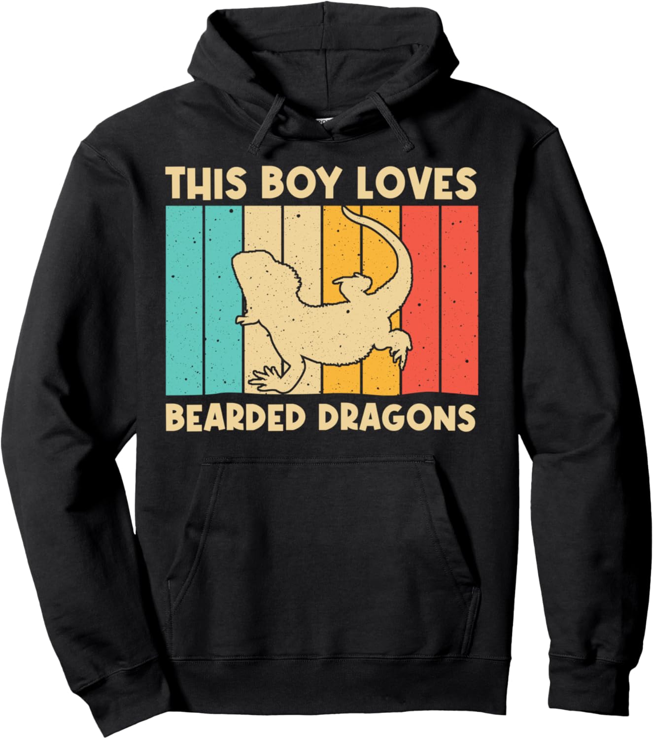 Cool Bearded Dragon For Boys Kids Pet Lizard Reptile Lovers Pullover Hoodie