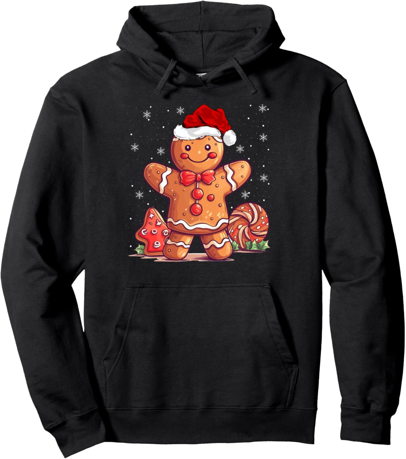 Cookie Baking Funny Gingerbread Man Christmas Pullover Hoodie