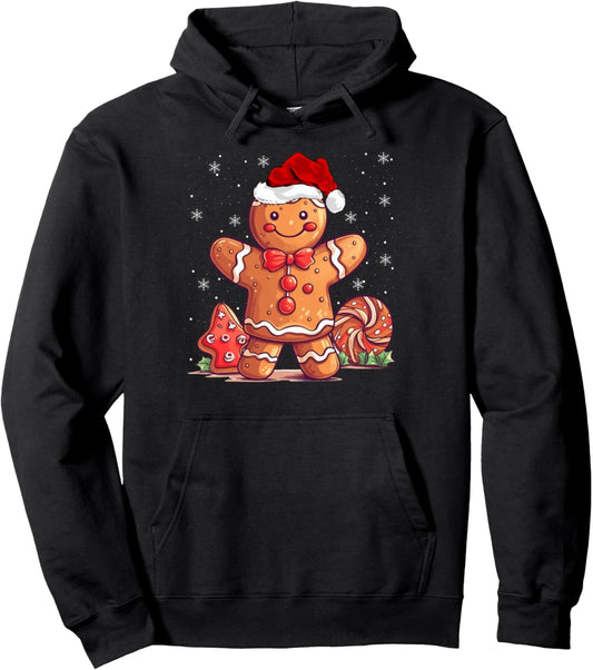 Cookie Baking Funny Gingerbread Man Christmas Pullover Hoodie