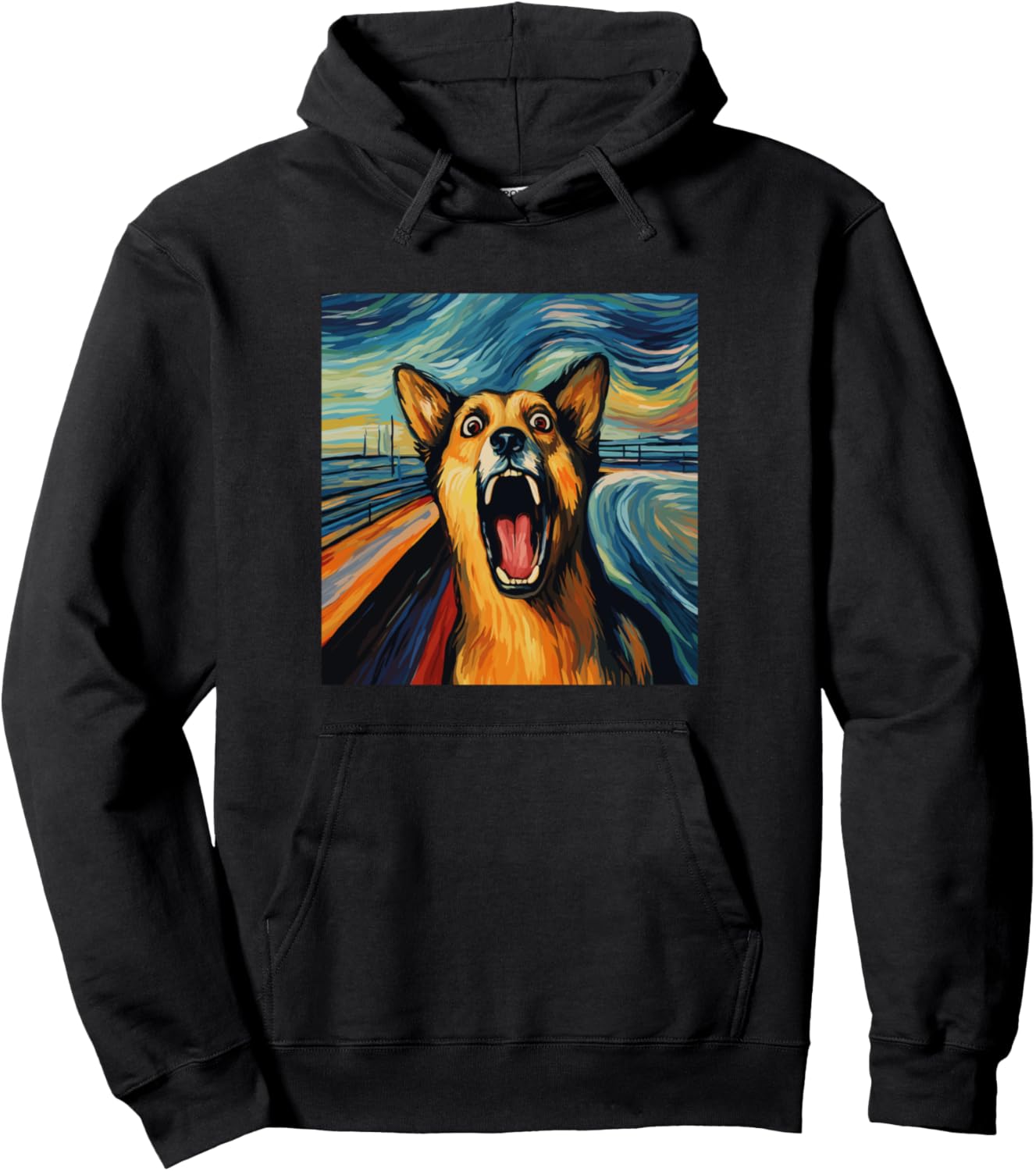 German Shepherd The Scream For Dog Mom Dog Dad Pullover Hoodie