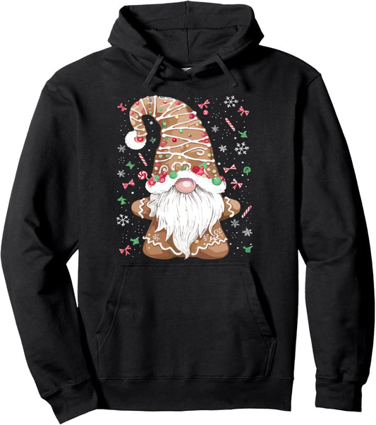 Gingerbread House Decor For Women With Christmas Gnome Pullover Hoodie
