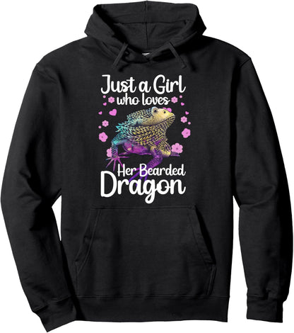 Cool Bearded Dragon For Men Women Reptile Lovers Pet Lizard Pullover Hoodie