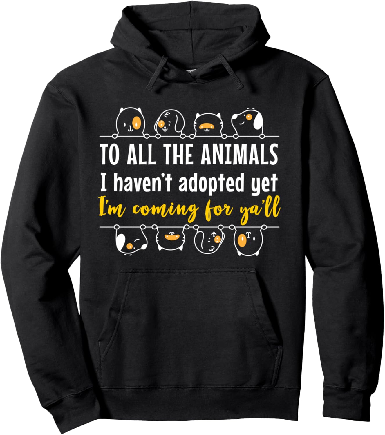 Animal Adoption Animal Rescue Pet Lover Pullover Hoodie