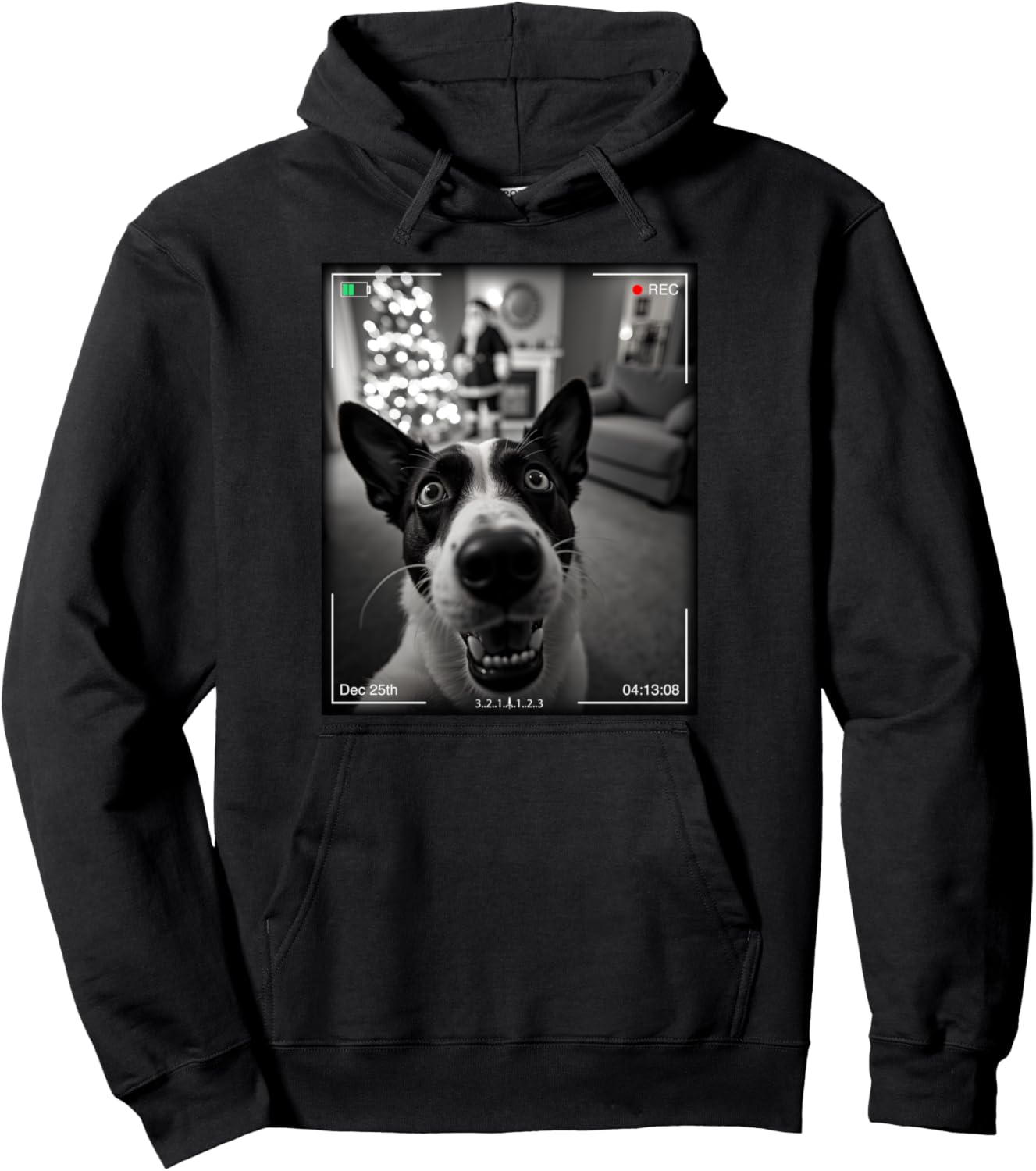 Australian Cattle Dog Catches Santa On Camera Xmas Pullover Hoodie