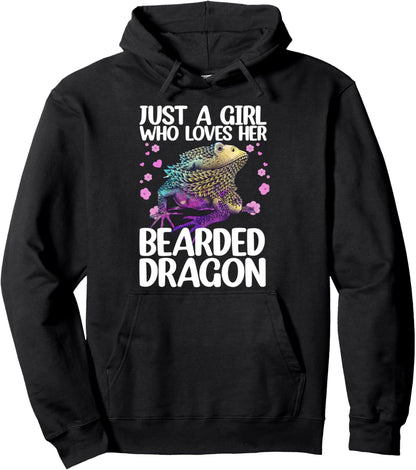Cool Bearded Dragon For Men Women Reptile Lovers Pet Lizard Pullover Hoodie