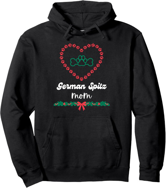 German Spitz Dog Mom Fur Mama Christmas Holidays Xmas Pullover Hoodie