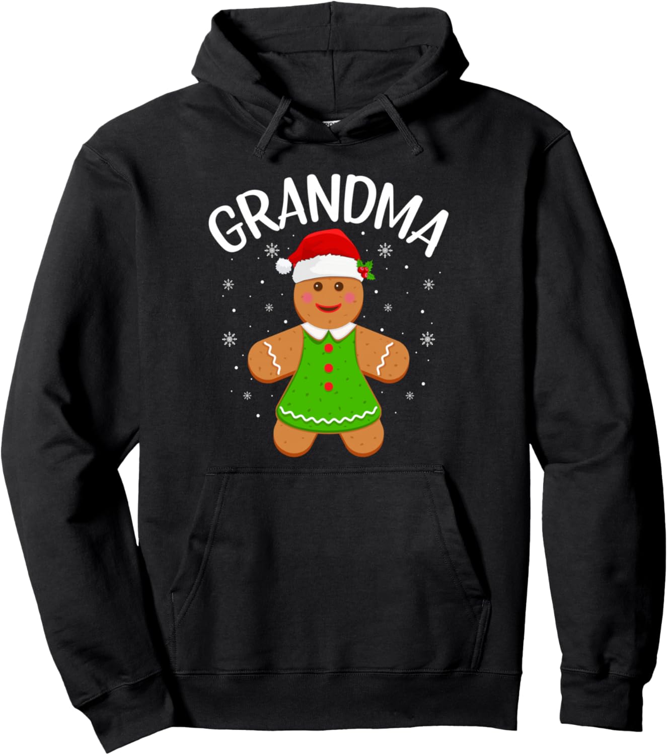 Gingerbread Grandma Christmas Family Matching Cookie Xmas Pullover Hoodie