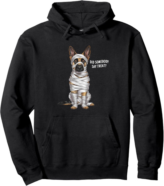 German Shepherd Mummy Halloween Dog Pullover Hoodie