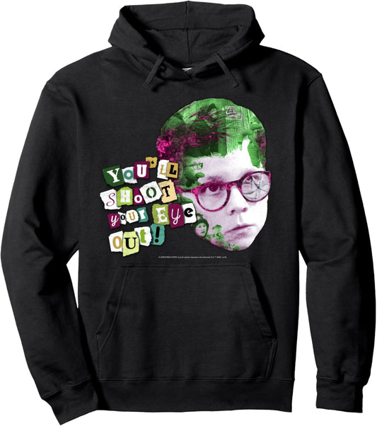 A Christmas Story Ralphie You'll Shoot Your Eye Out Collage Pullover Hoodie