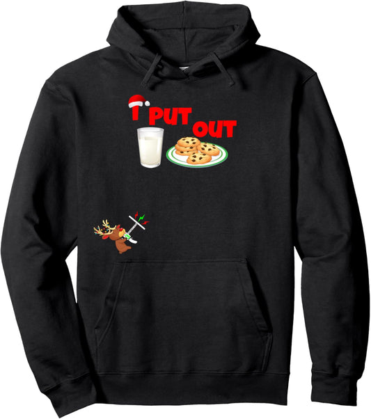 3TATEMENT: I Put Out! Festive, Cute, Funny Christmas Xmas Pullover Hoodie