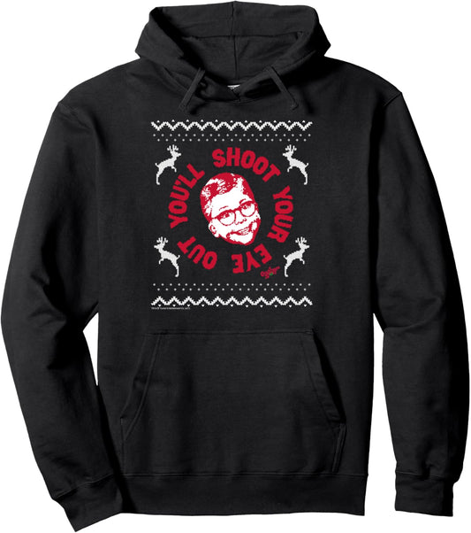 A Christmas Story Sweater Print You'll Shoot Your Eye Out Pullover Hoodie