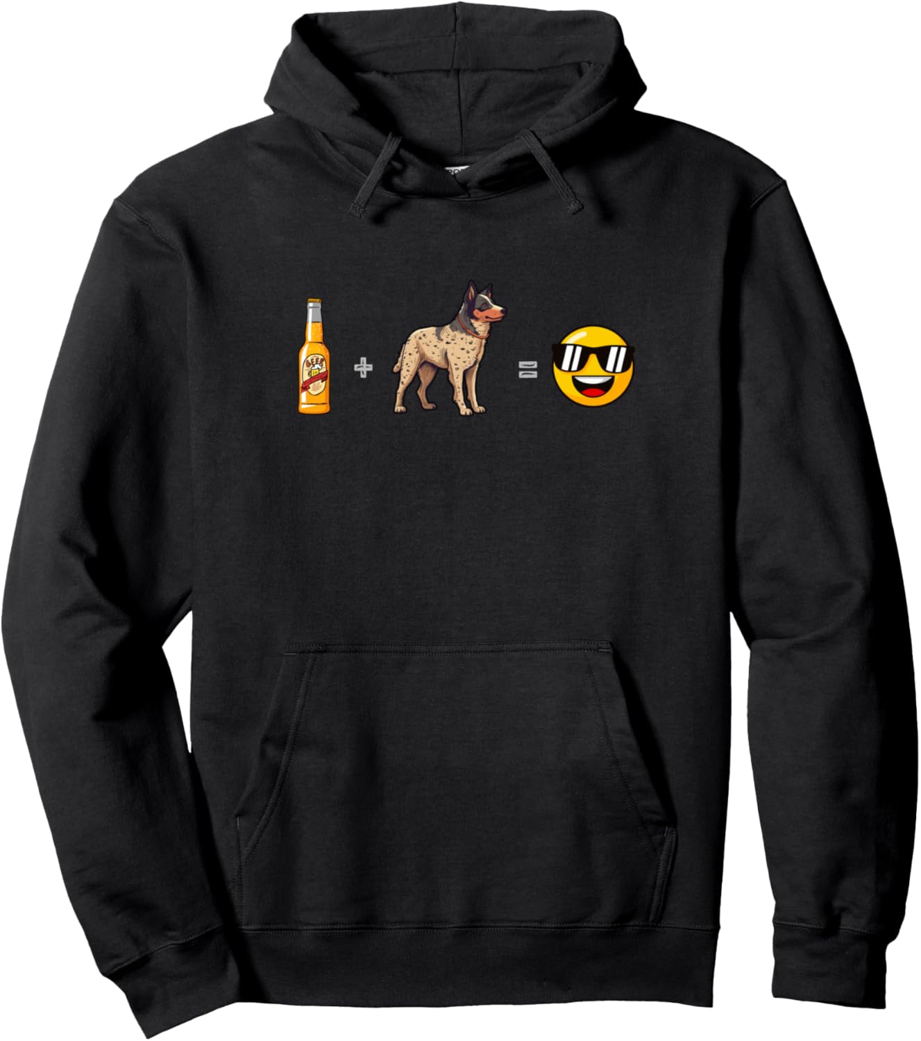 Australian Cattle + Beer Dog Dad Happy Men Pet Lover Pullover Hoodie
