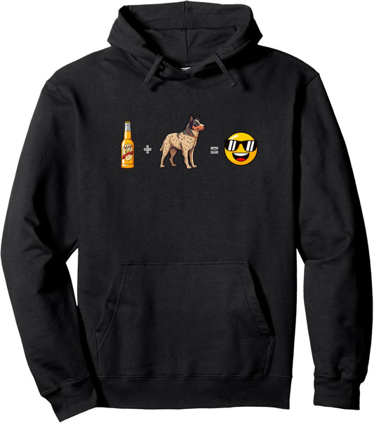 Australian Cattle + Beer Dog Dad Happy Men Pet Lover Pullover Hoodie