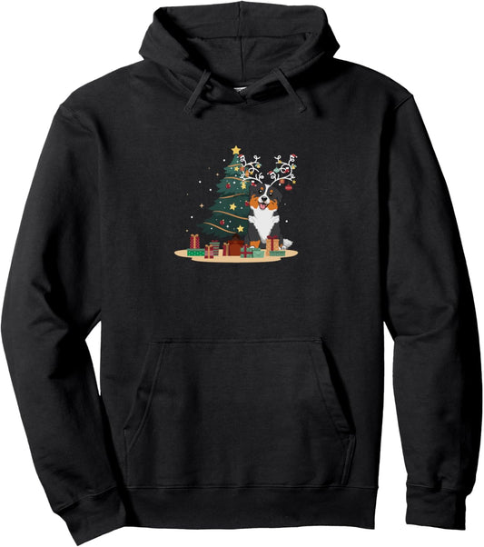 Aussie Dog Tree Christmas Sweater Xmas Pet Dog Lover Owner Pullover Hoodie