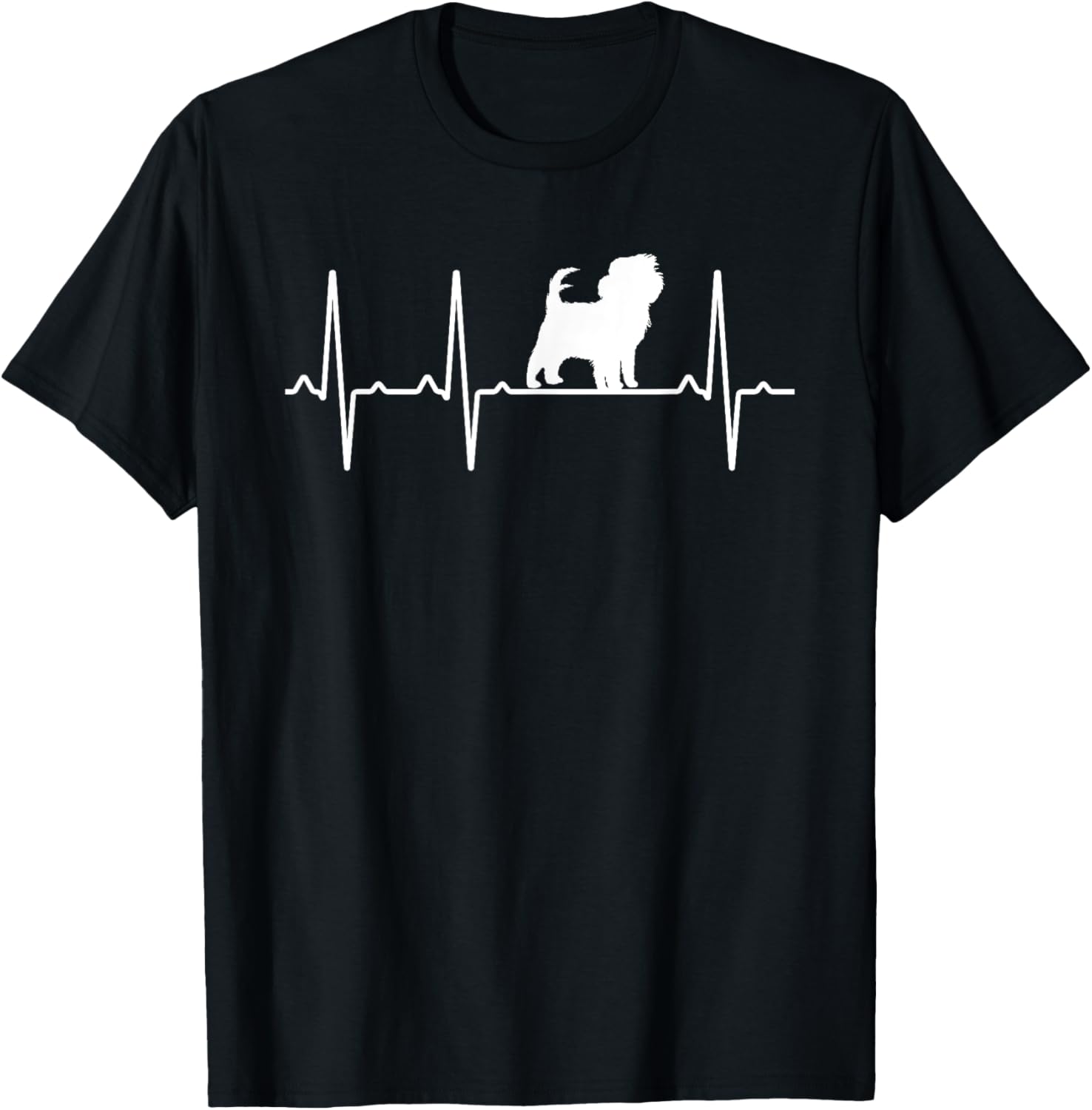 Affenpinscher Heartbeat Gift For Men Women Pet Dog Lover T-Shirt