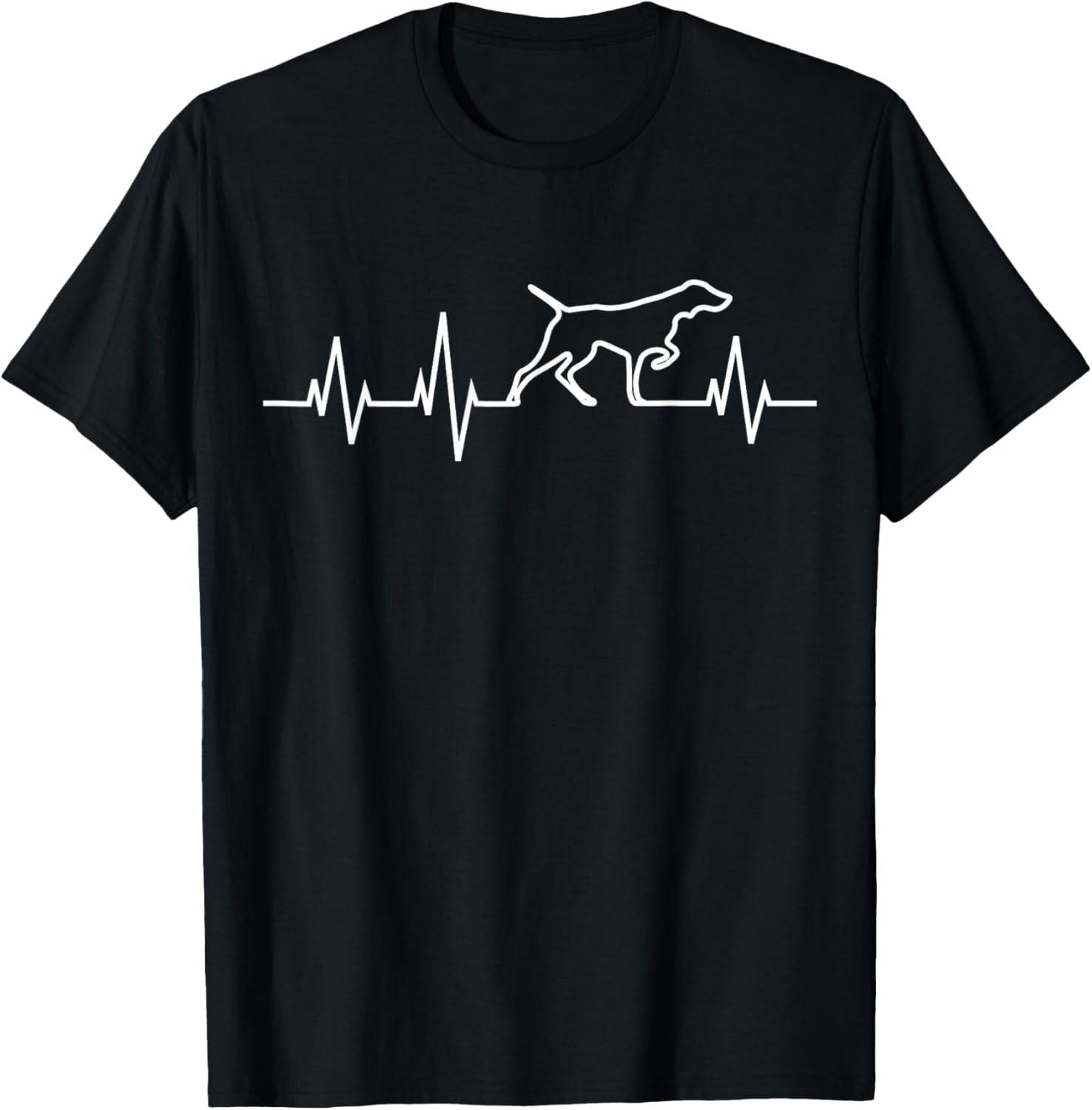 German Shorthaired Pointer Dog Heartbeat GSP Breed Lover T-Shirt