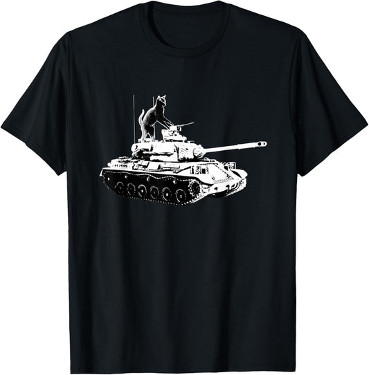 Army Tank Cat Military Funny Kitty Cat Pet Lovers Men Women T-Shirt