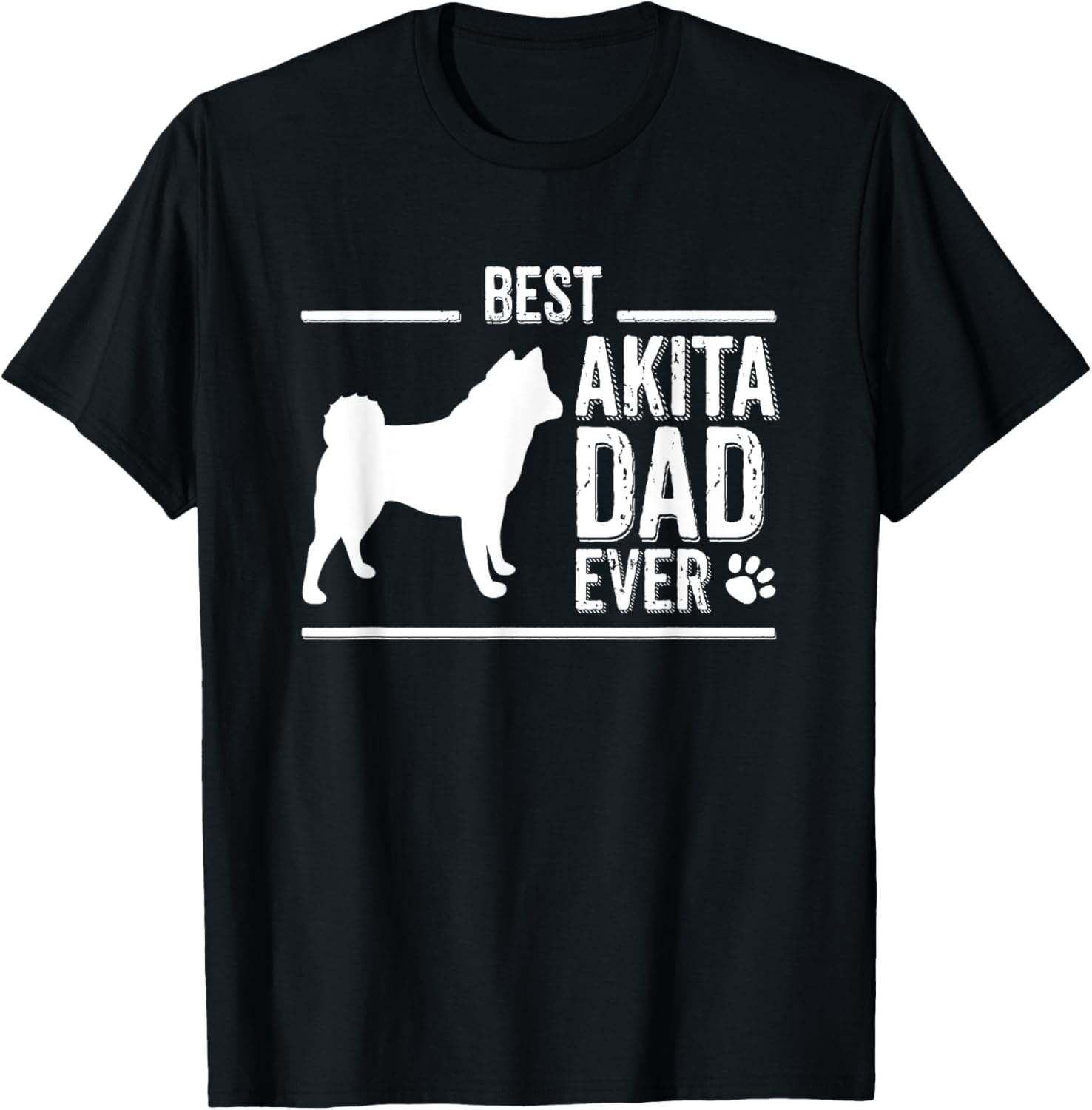 Akita Dog Dad T-Shirt Best Dog Owner Ever T-Shirt