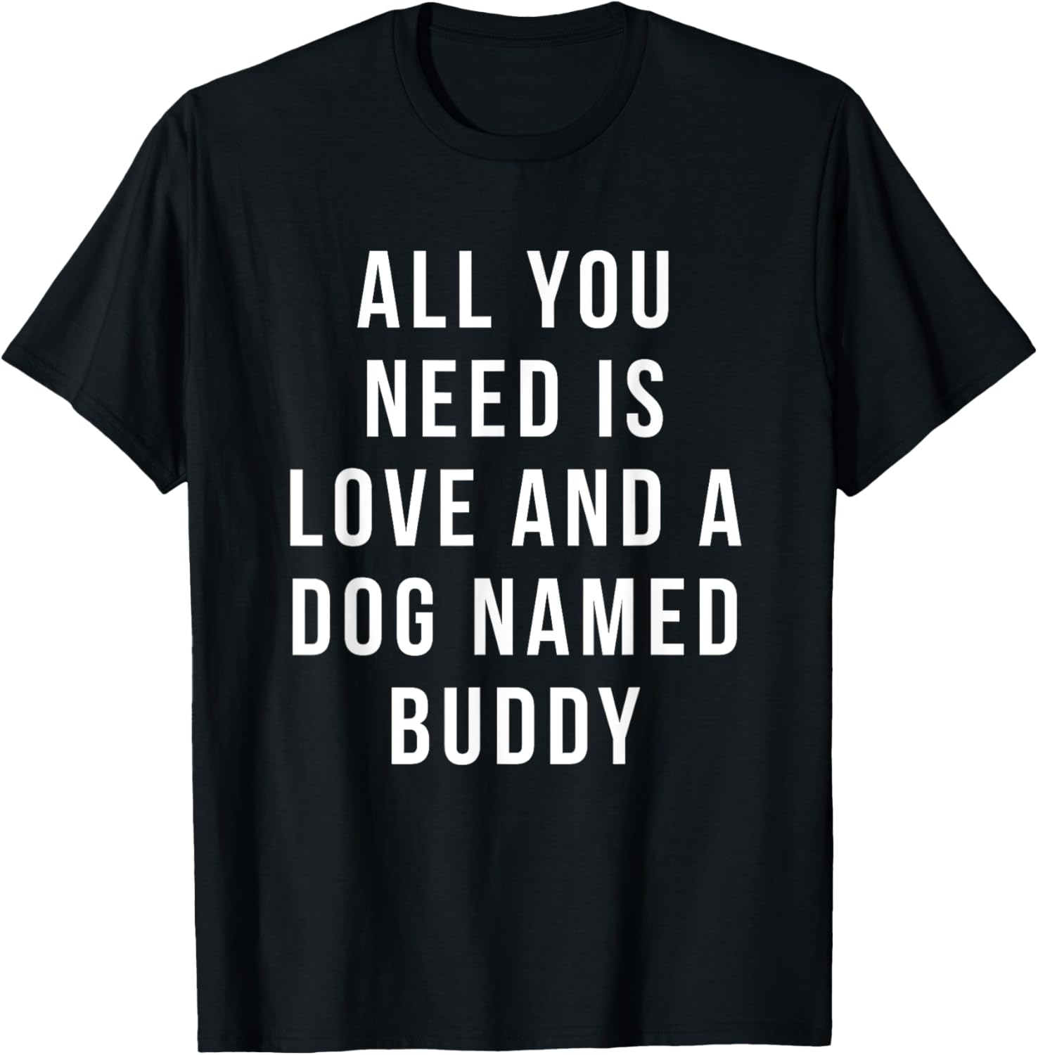 All you need is love and a dog named Buddy shirt dog lover T-Shirt