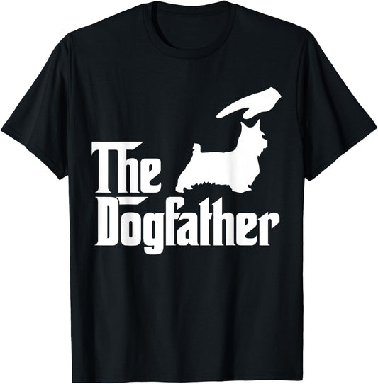 Australian Silky Terrier Dog Dad The DogFather Funny Dogs T-Shirt