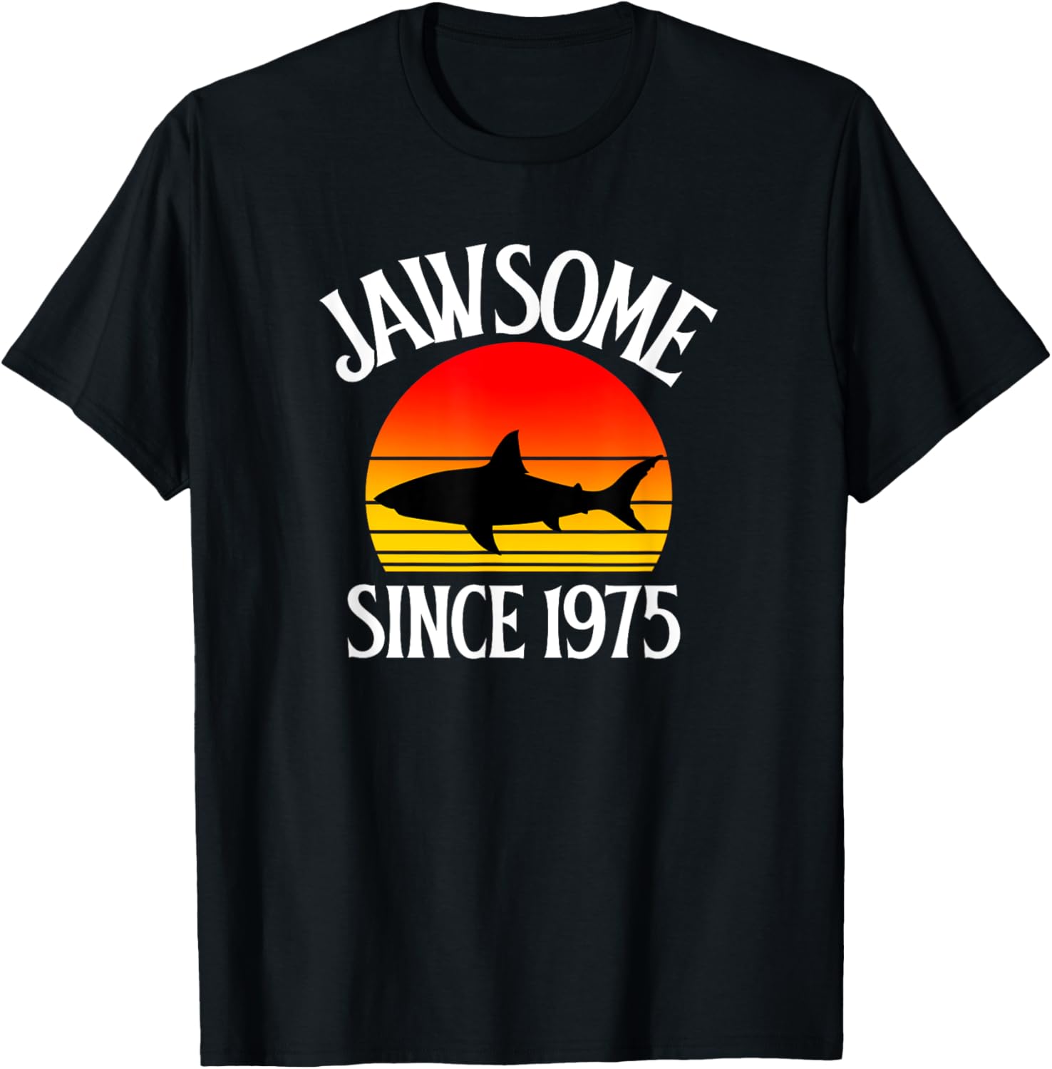 50th Birthday Jawsome Since 1975 50 Year Old Shark Lover T-Shirt