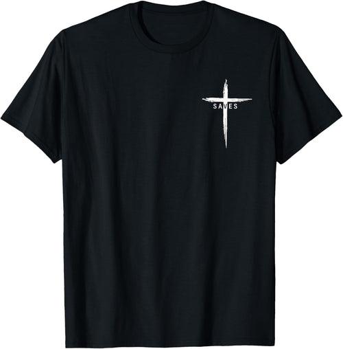 Cool Christian Cross Jesus Saves Men Women Graphic Christ T-Shirt
