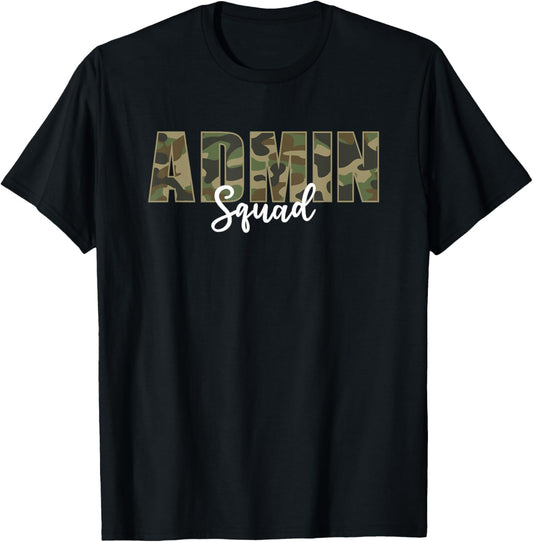 Admin Squad Camo Veterans Day T-Shirt