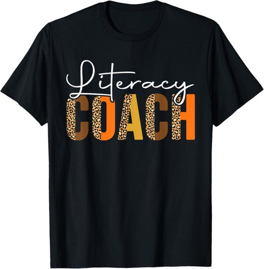Autumn Fall Literacy Coach Shirt, Thanksgiving Leopard Squad T-Shirt
