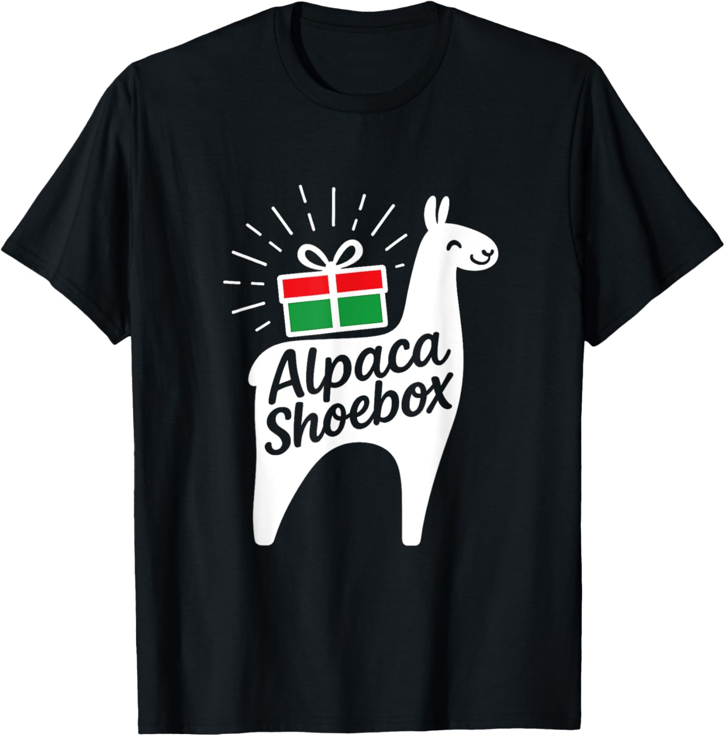 Alpaca Shoebox Christmas Child Giving T-Shirt