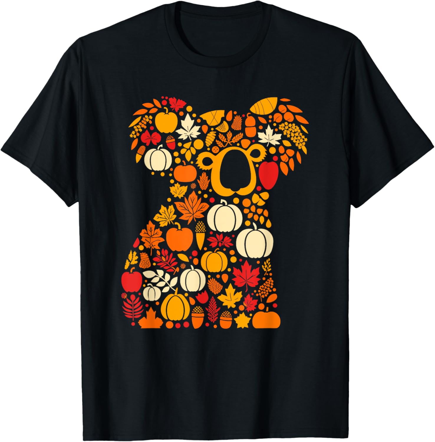 Autumn Pumpkin Fall Koala Thanksgiving Womens Mens Kids T-Shirt