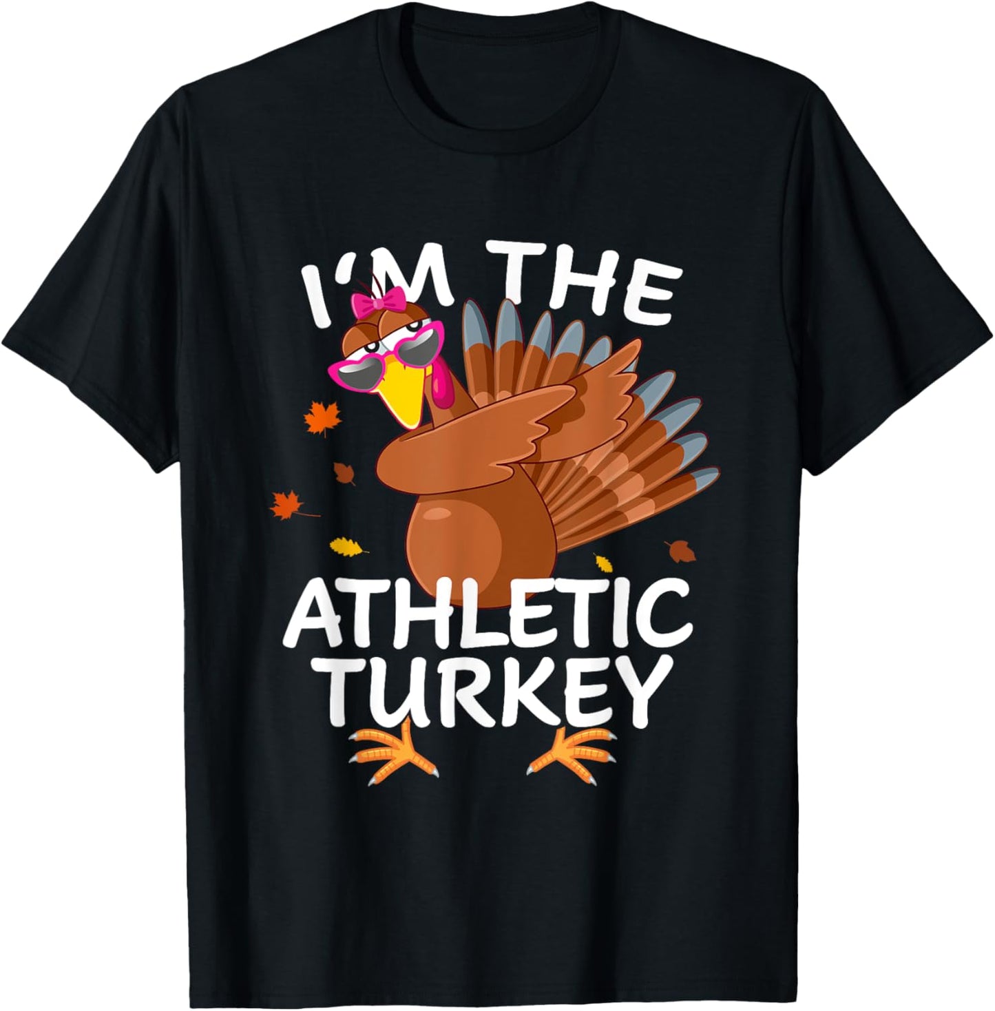 Athletic Turkey Matching Outfit Thanksgiving Pajamas Family T-Shirt