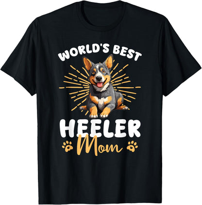 Australian Cattle Dog Groovy World's Best Heeler Mom T-Shirt