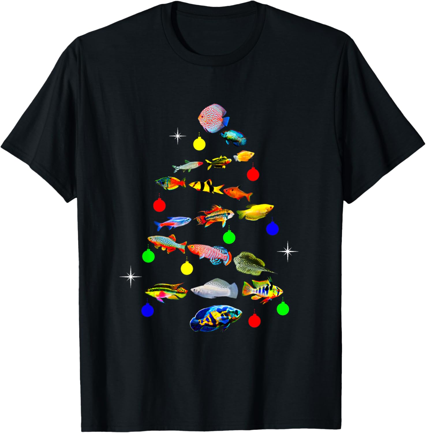 Aquarium Fish Christmas Tree Cichlid Gouramis Discus Tetras T-Shirt