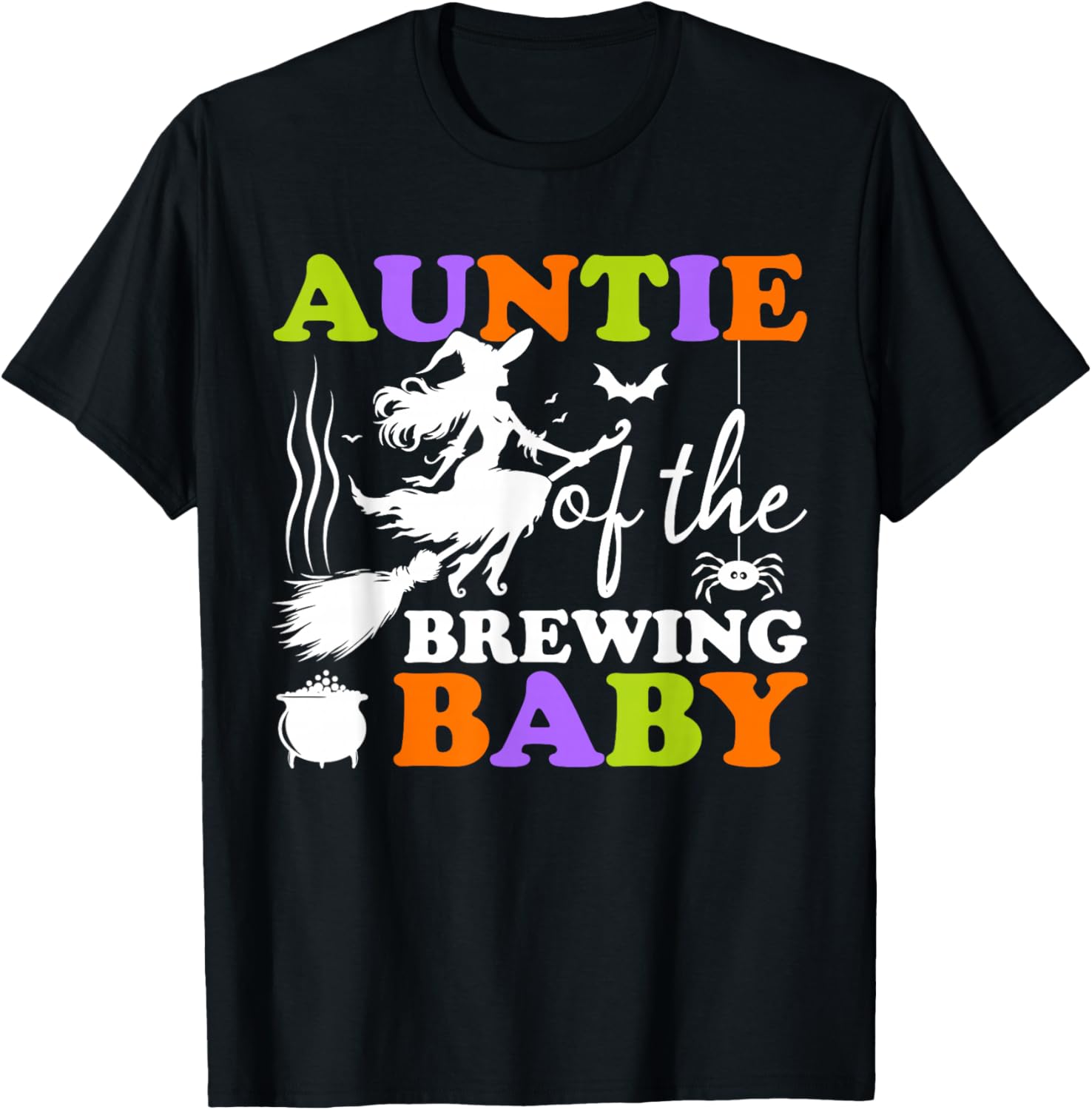 Auntie of The Brewing Baby Halloween Spooky T-Shirt