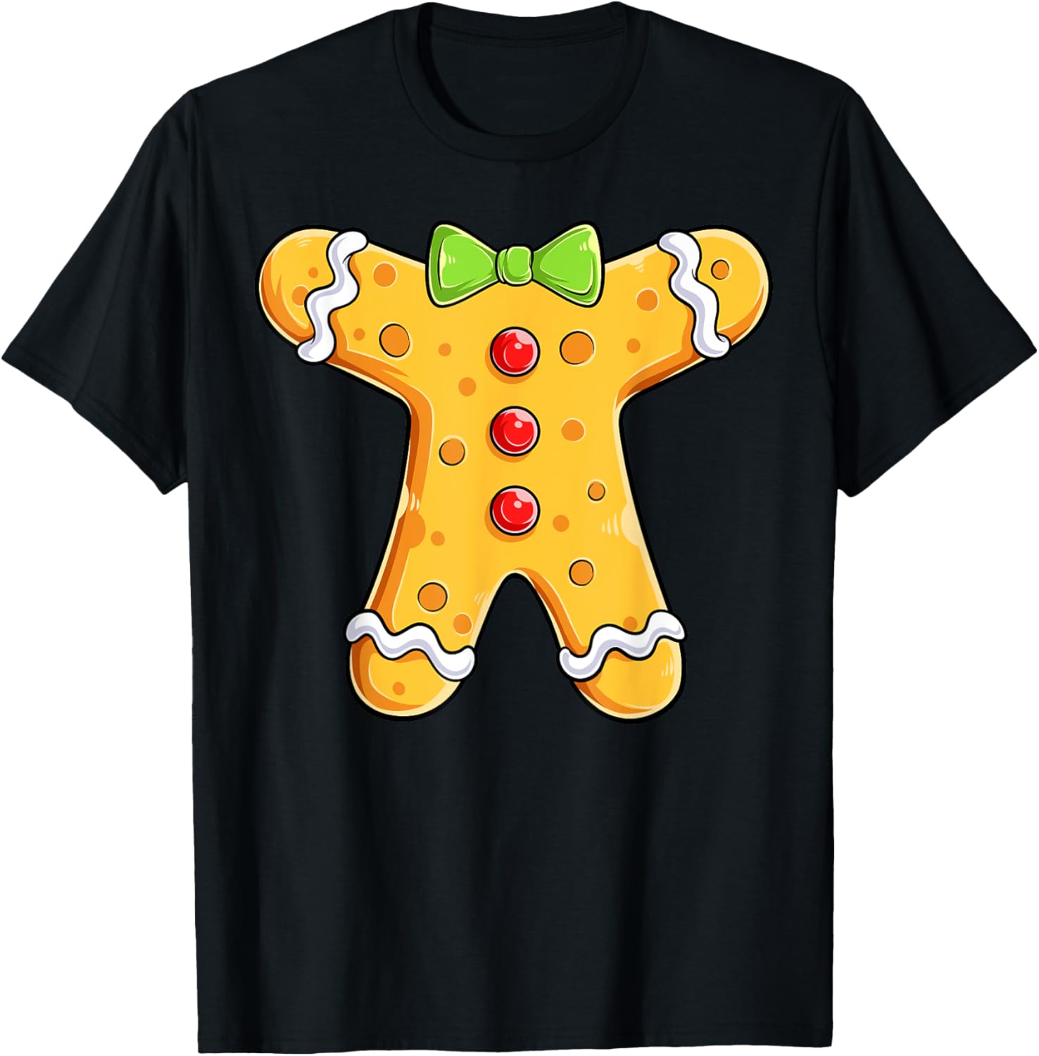 Gingerbread Man Costume Halloween Christmas Boys Girls Kids T-Shirt