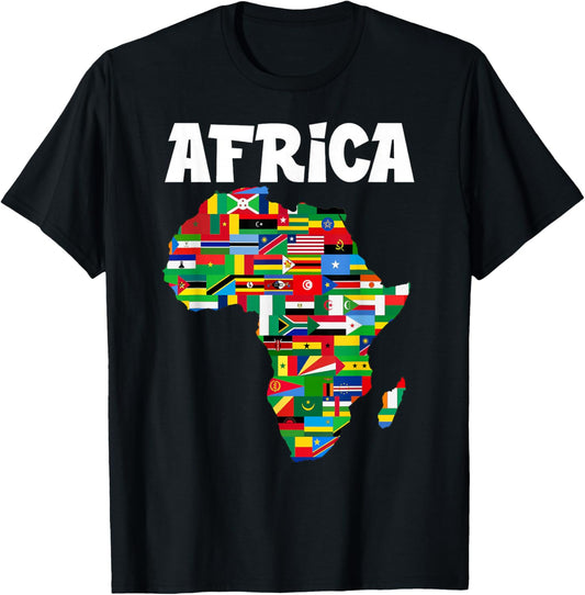 Africa T-Shirt Proud African Country Flags Continent Love T-Shirt