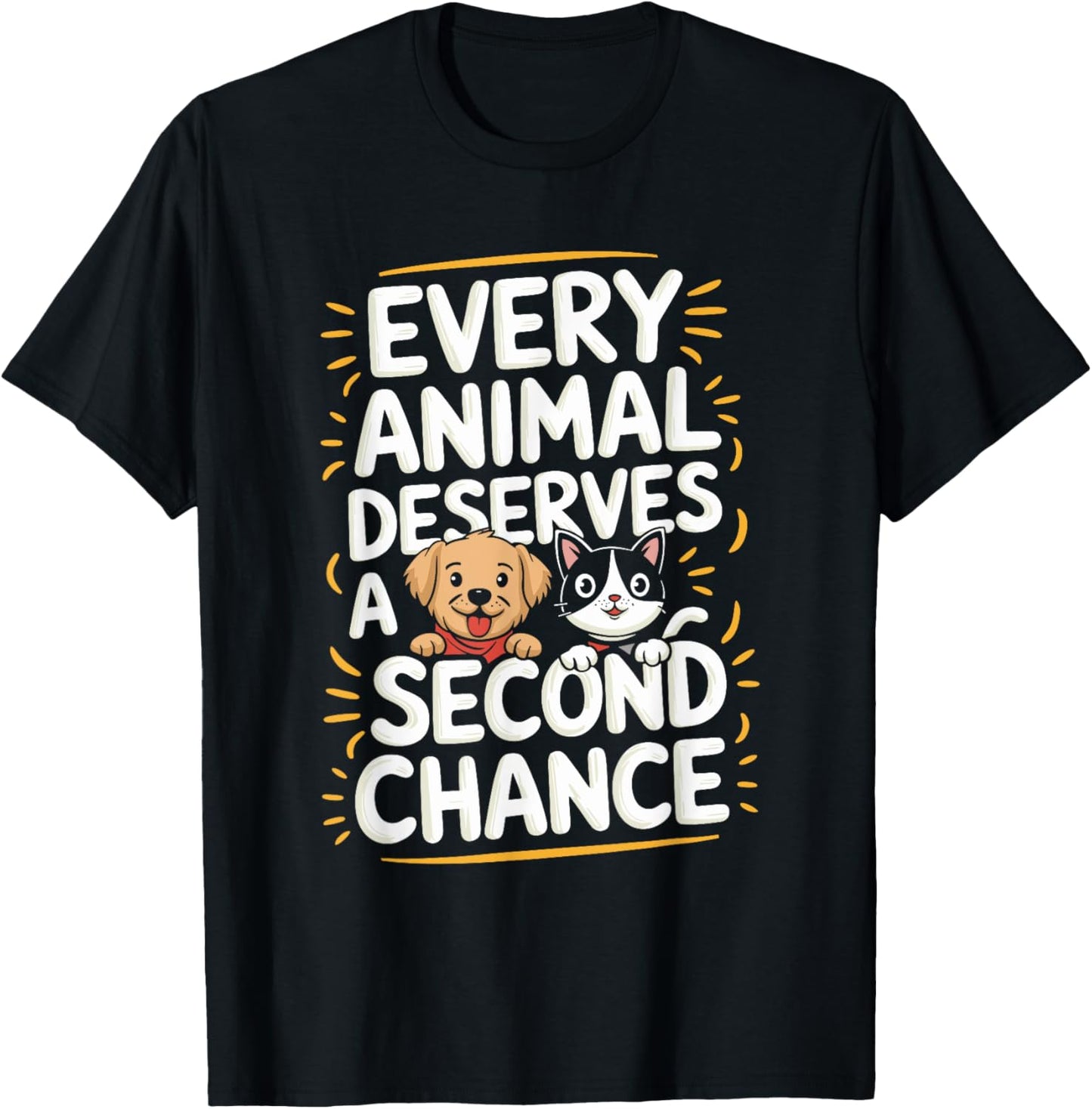 Animal Shelter Save Pet Design Dog and Cat Animal Rescue T-Shirt