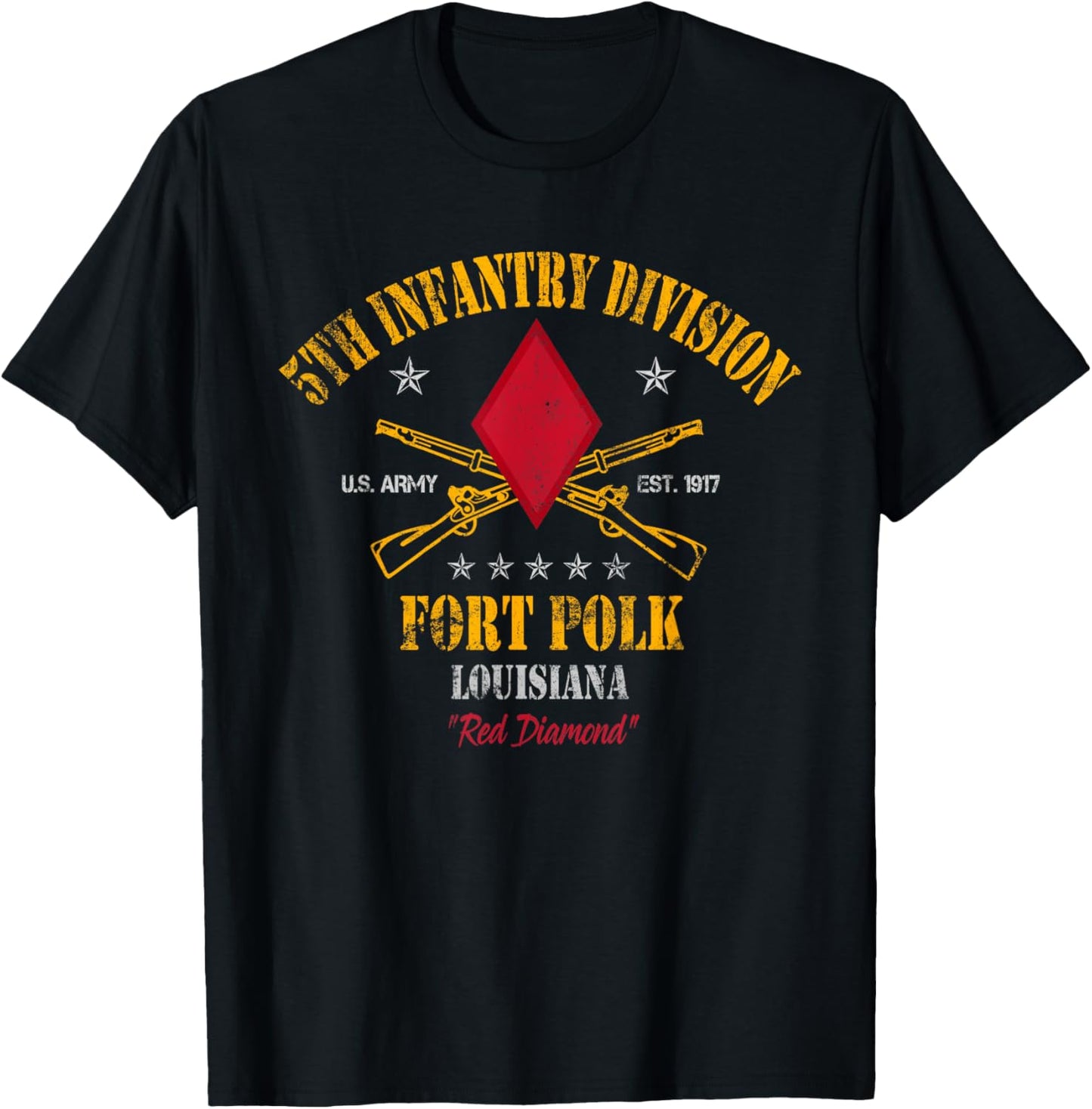 5th Infantry Division Veteran Fort Polk Veterans Day Dad T-Shirt