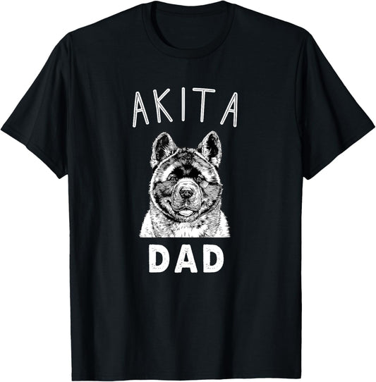 Akita Dad American Akita Inu Dog Papa Men Women Girls Kids T-Shirt