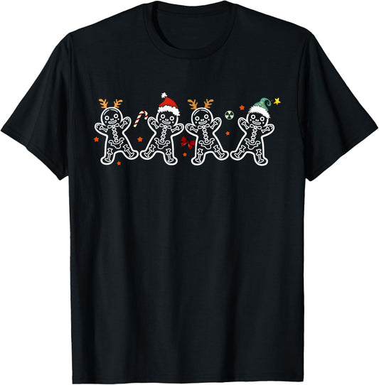 Gingerbread Skeleton Christmas Radiology Shir Xray Tech T-Shirt