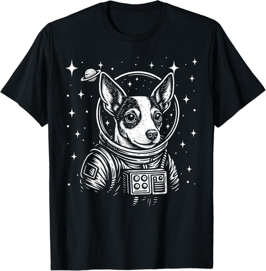 Astronaut Rat Terrier Space Galaxy Dog Lovers T-Shirt