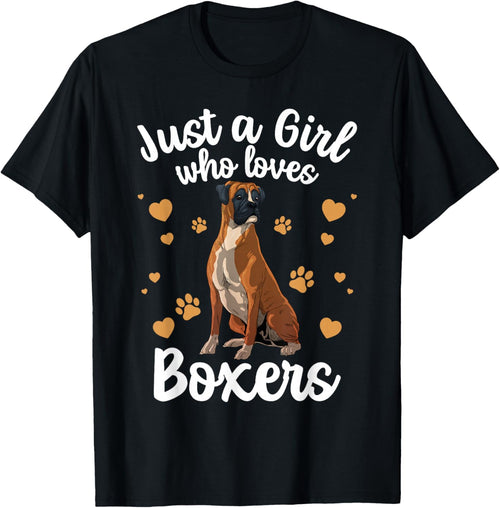 Cool Boxer Dog Art For Girls Women Kids Trainer Boxer Lovers T-Shirt