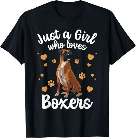 Cool Boxer Dog Art For Girls Women Kids Trainer Boxer Lovers T-Shirt